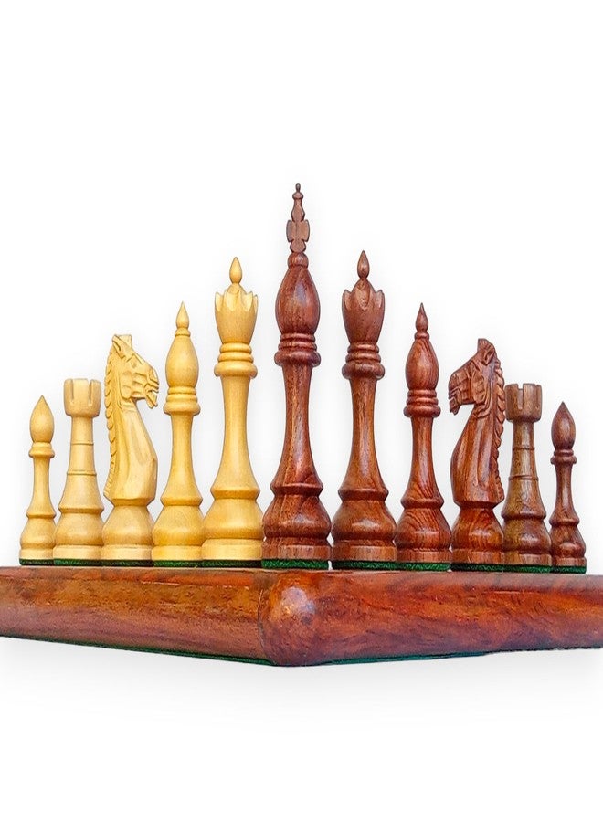 Enterro Wooden Chess Pieces 3.75" Taj Series - Made of Rosewood Boxwood Well Polished Handicraft - Image 1